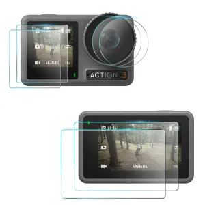2-pack 3-in-1 Tempered Glass Screen Protectors for Front and Back Lenses