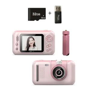 32GB Memory Card & Card Reader | Included with 2.4 HD Reversible Kids Camera | Pink