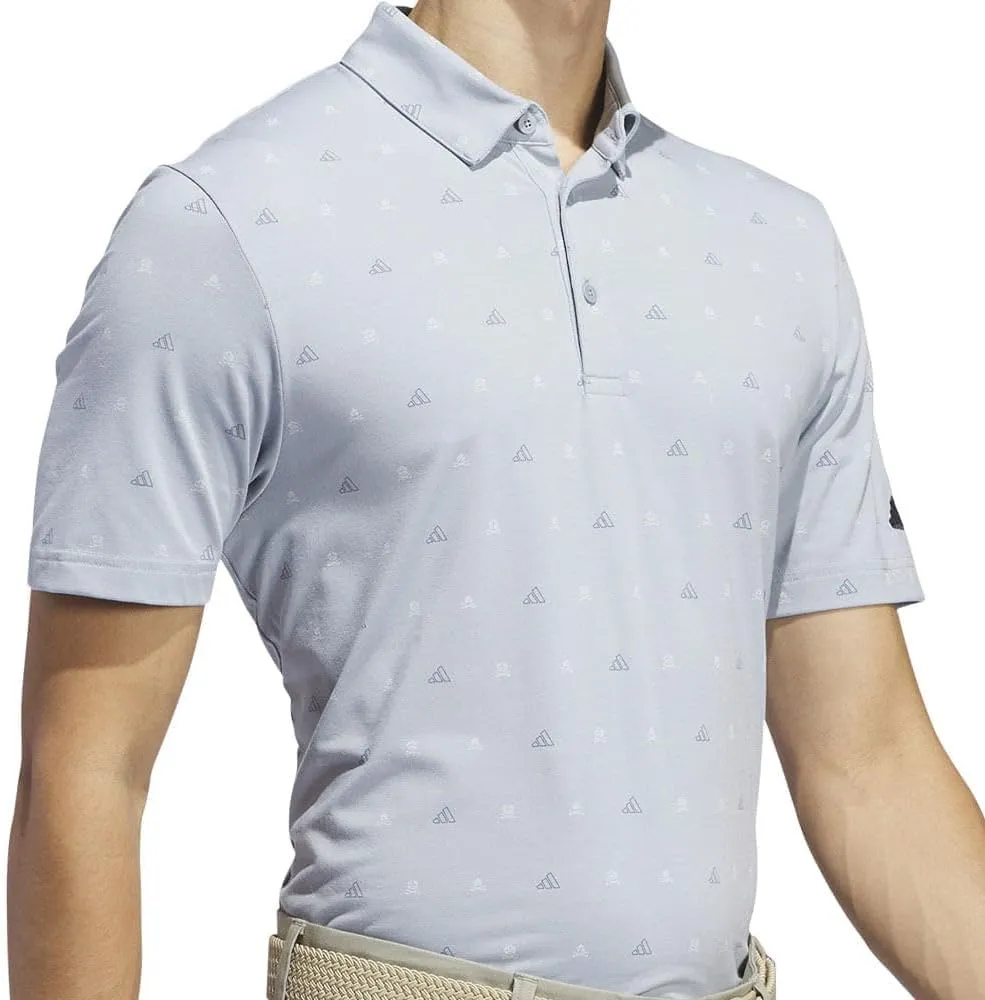 adidas Men's Go-to Mini-Crest Print Polo Shirt