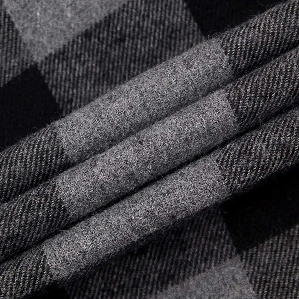 Alimens & Gentle Men's Button Down Regular Fit Long Sleeve Plaid Flannel Casual Shirts