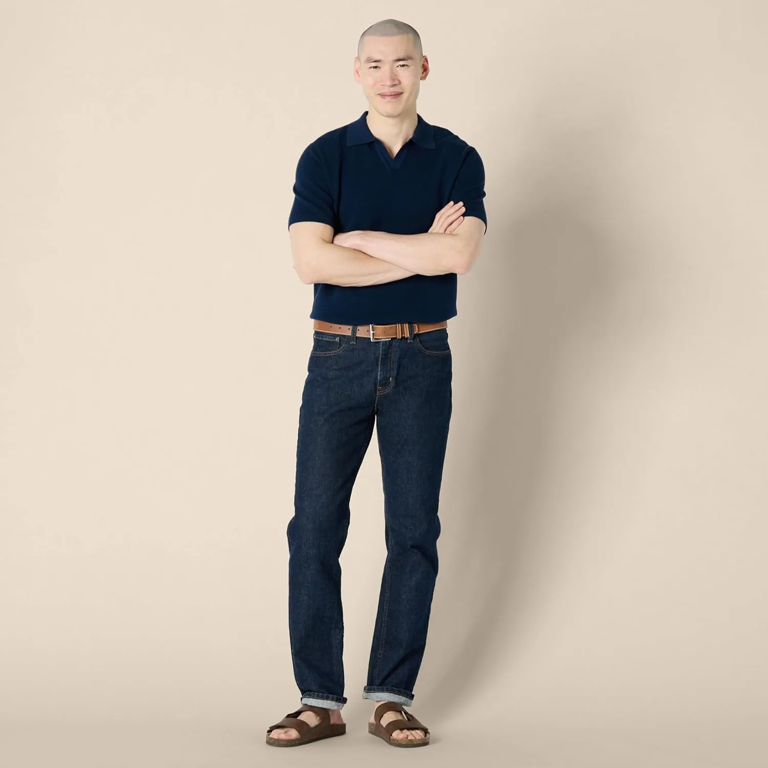 Amazon Essentials Men's Regular-Fit Short-Sleeve Knit Polo Sweater