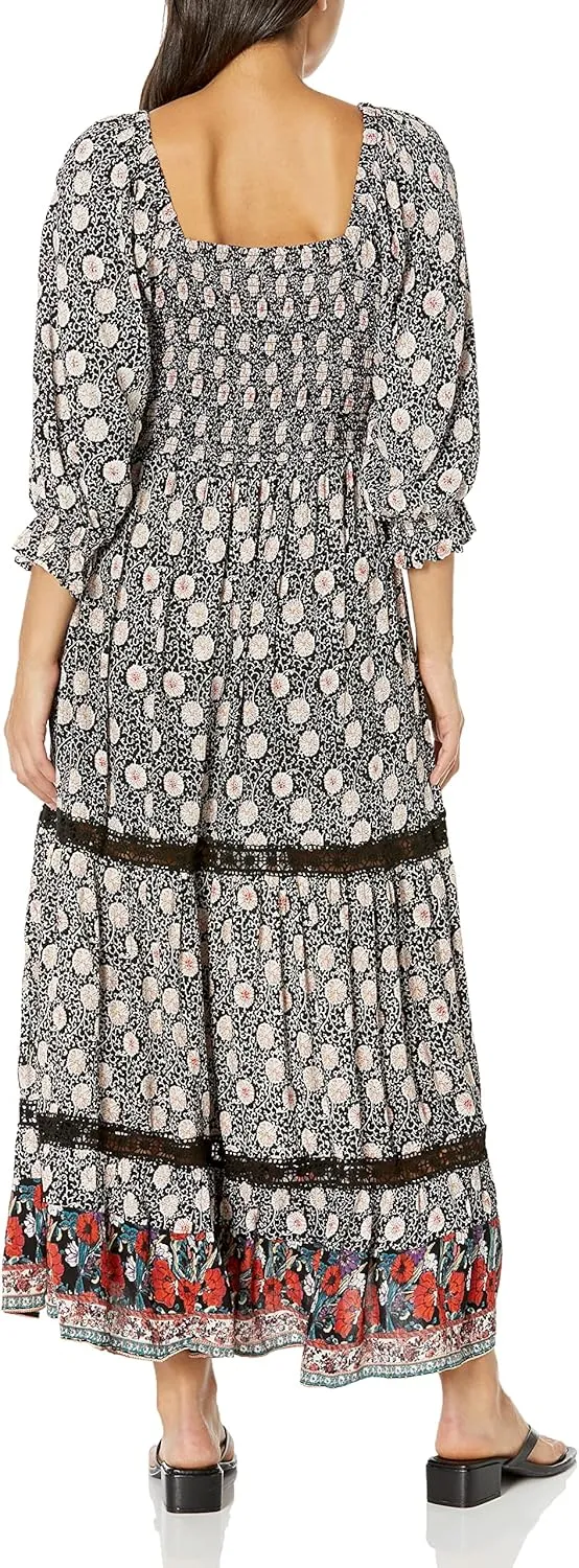Angie Women's Long Sleeve Maxi Dress with Cutout