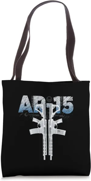 AR-15 Pro Gun Rights Assault Rifle 2nd Amendment Stoner Tote Bag