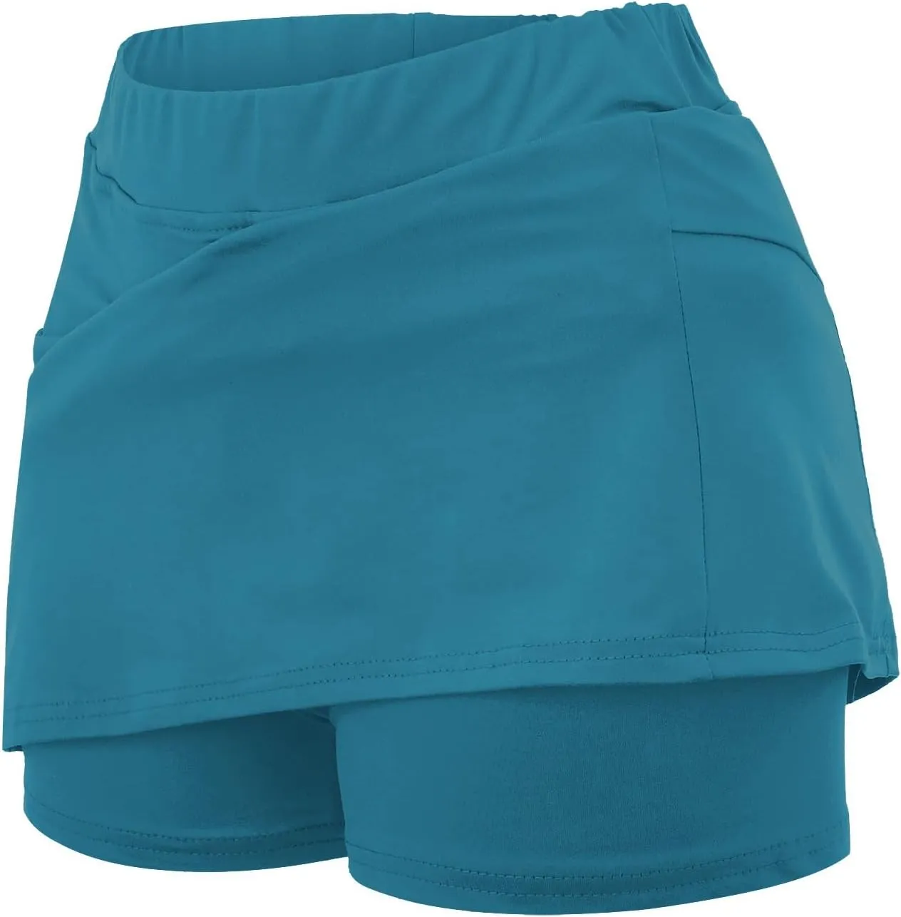 Athletic Skorts for Woman Elastic & Drawstring Tennis/Golf Skirts with Pockets Hight Waist Solid Yoga Shorts 2025