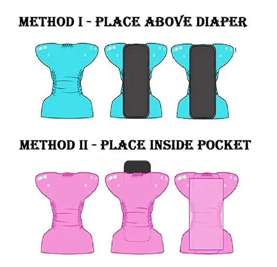 Babymoon 1 Cloth Diaper with 2 5Layers Grey Insert Premium Adjustable Reusable Cloth Diaper (Pink Circular)