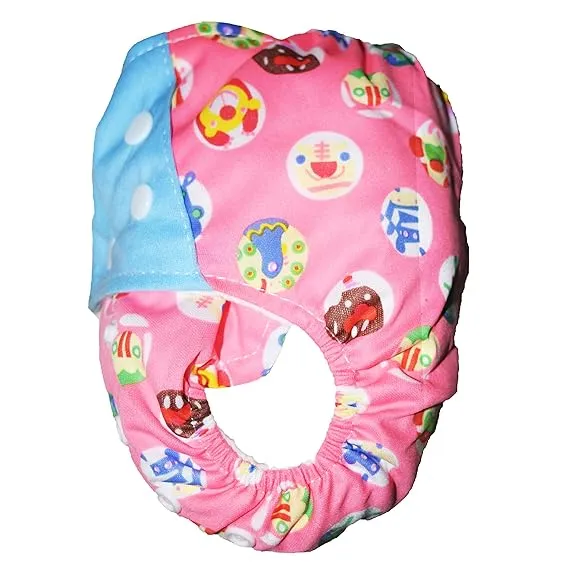 Babymoon 1 Cloth Diaper with 2 5Layers Grey Insert Premium Adjustable Reusable Cloth Diaper (Pink Circular)