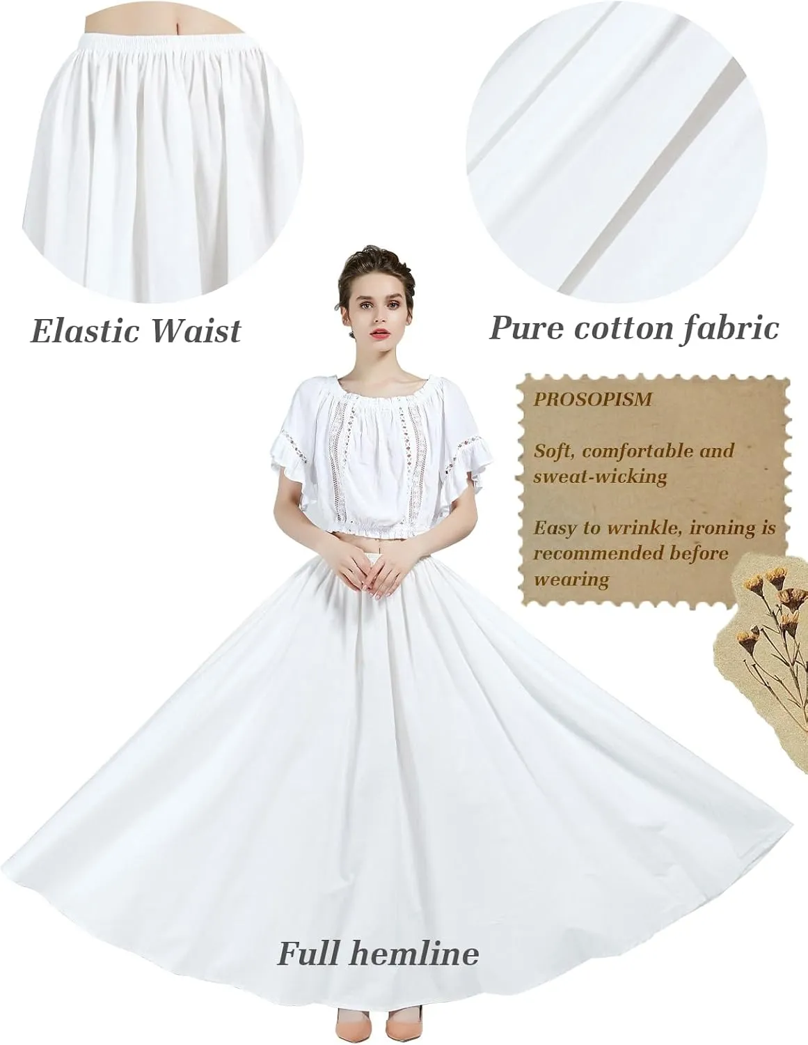 BEAUTELICATE Victorian Dress Renaissance Skirt Gypsy Long Maxi Medieval Skirt A-line Full Length