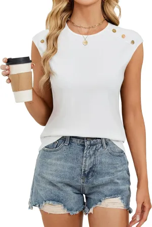 Blooming Jelly Womens Summer Tank Tops Sleeveless Business Casual Outfits 2025 Dressy Work Shirts Spring Clothes