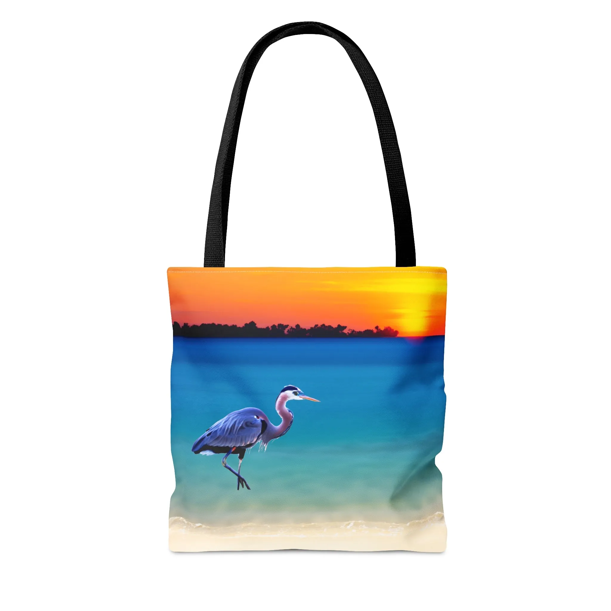 Blue Heron in Sunset -  Tote Bag