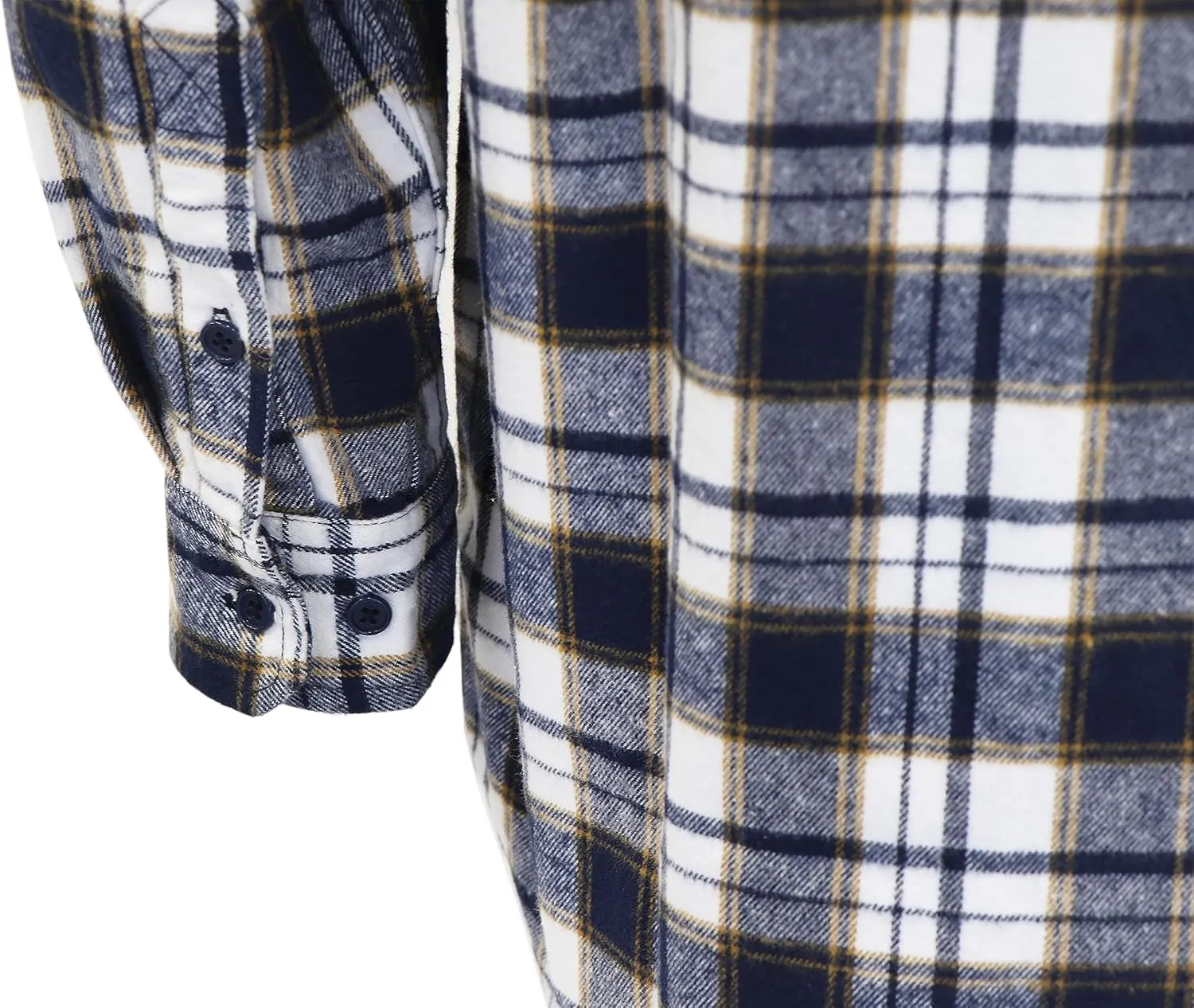 BOCOMAL FR Shirts for Men Welding Shirt Plaid 8.5oz Heavyweight Fire Retardant/Flame Resistant Welding Jacket