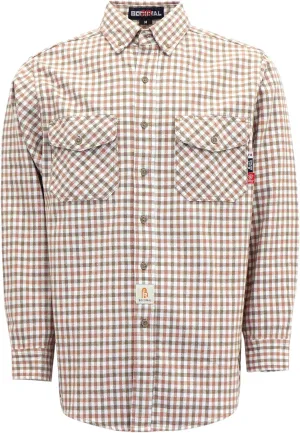 BOCOMAL FR Shirts for Men Welding Shirt Plaid 8.5oz Heavyweight Fire Retardant/Flame Resistant Welding Jacket