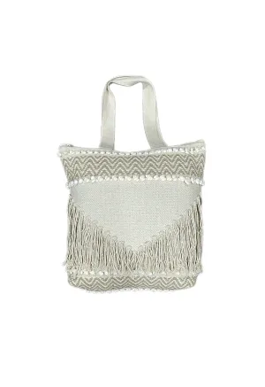 Boho Rivera Cotton Handmade Tufted Beach Tote Bag