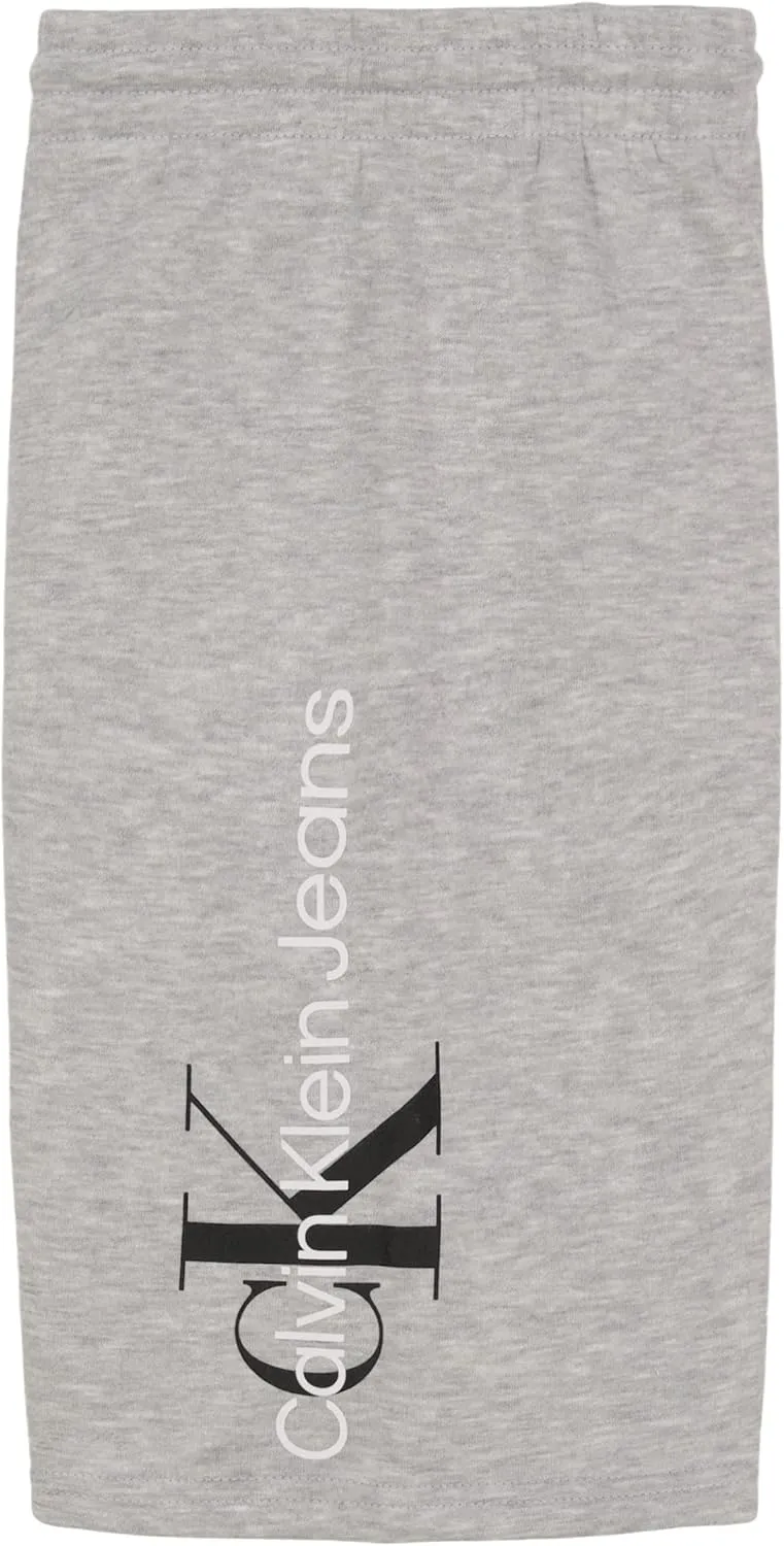 Calvin Klein Boys' Pull-on Fleece Jogger Shorts, Drawstring Closure