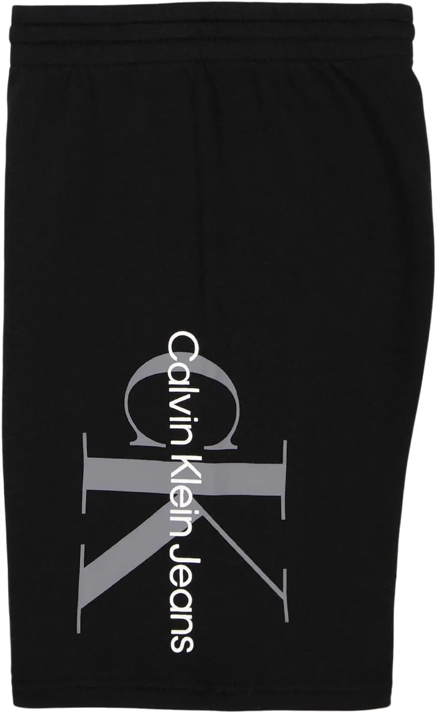 Calvin Klein Boys' Pull-on Fleece Jogger Shorts, Drawstring Closure
