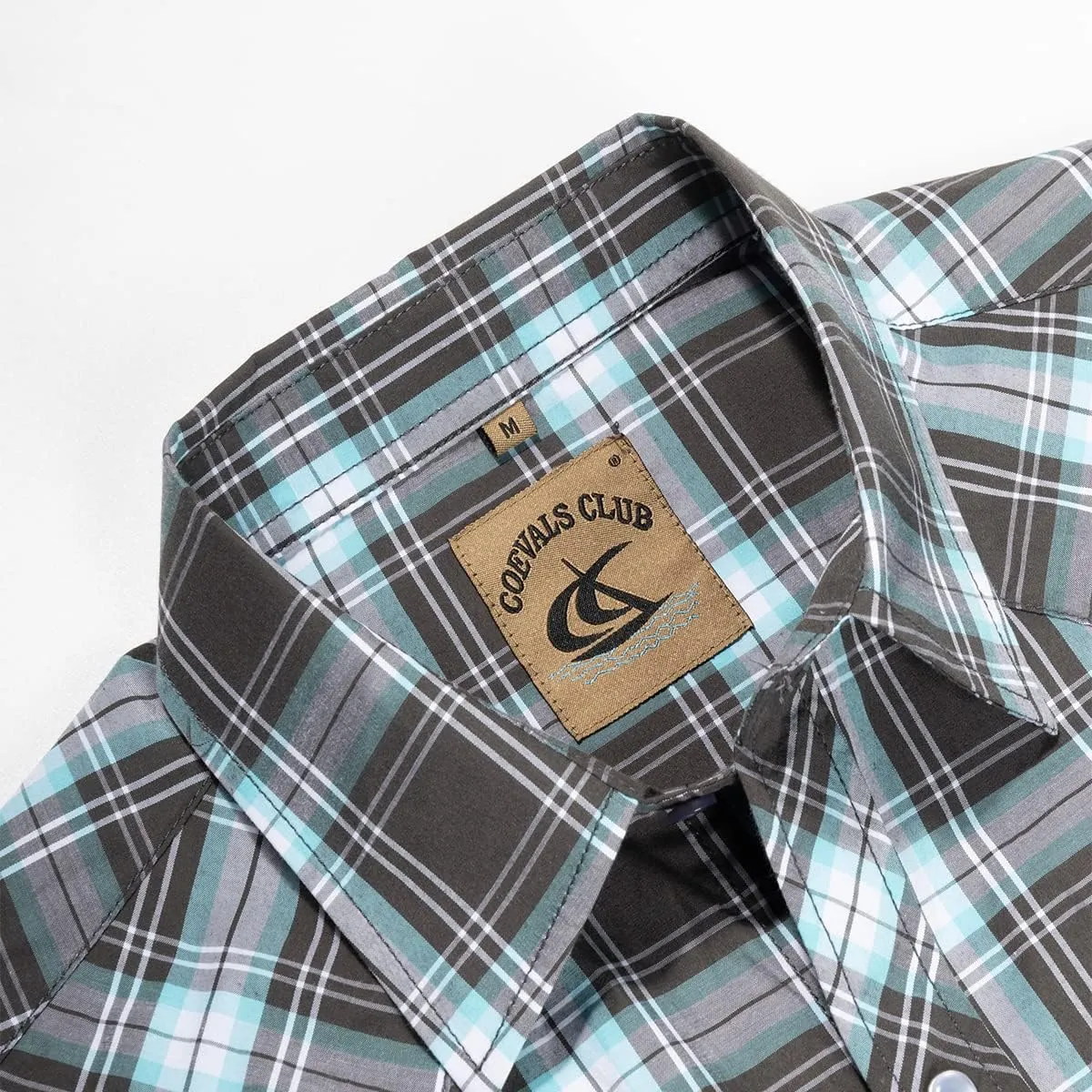 COEVALS CLUB Men's Western Cowboy Long Sleeve Pearl Snap Casual Work Shirts