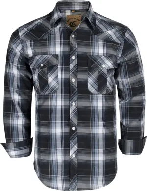 COEVALS CLUB Men's Western Cowboy Long Sleeve Pearl Snap Casual Work Shirts