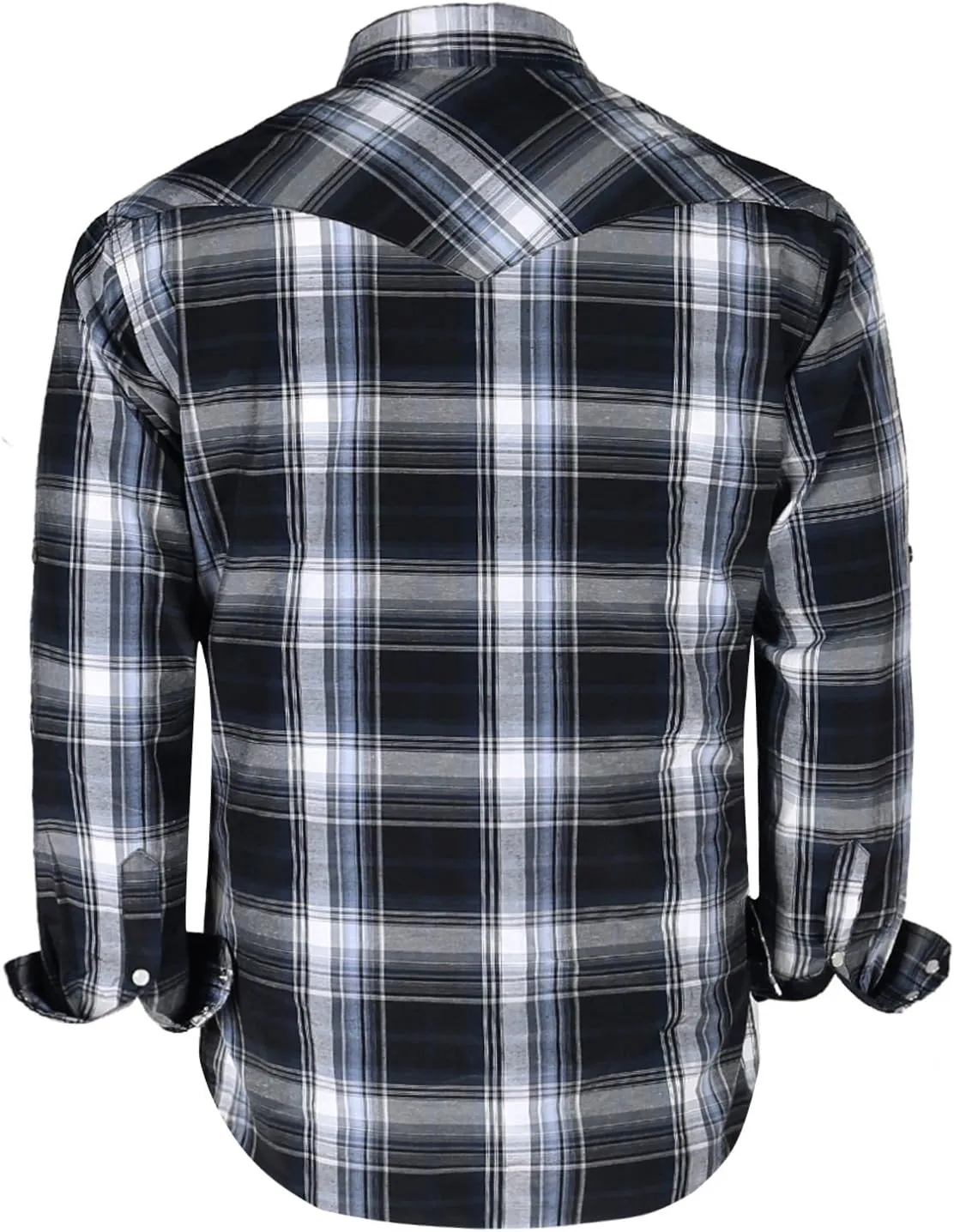 COEVALS CLUB Men's Western Cowboy Long Sleeve Pearl Snap Casual Work Shirts