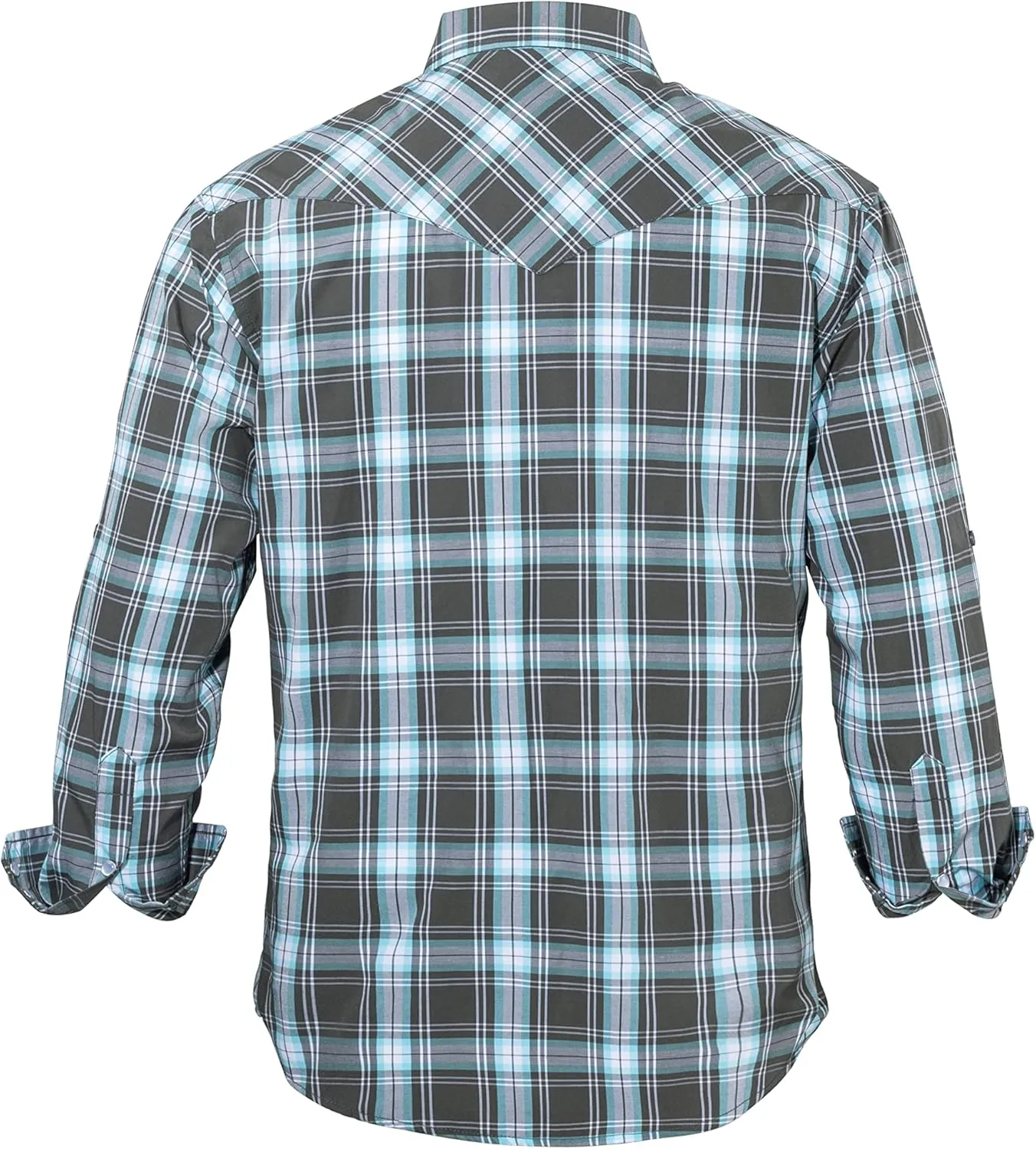 COEVALS CLUB Men's Western Cowboy Long Sleeve Pearl Snap Casual Work Shirts