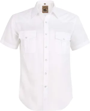 COEVALS CLUB Men's Western Cowboy Short Sleeve Pearl Snap Casual Plaid Work Shirts