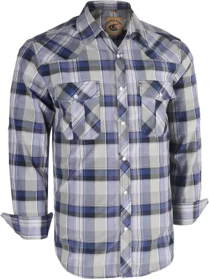 COEVALS CLUB Men's Western Pearl Snap Button Up Casual Cowboy Long Sleeve Two Pockets Work Shirts