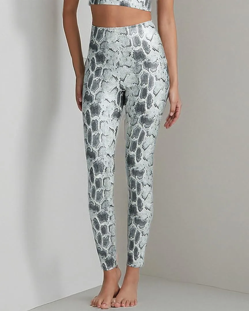 commando Women's Faux Leather Animal Print Legging