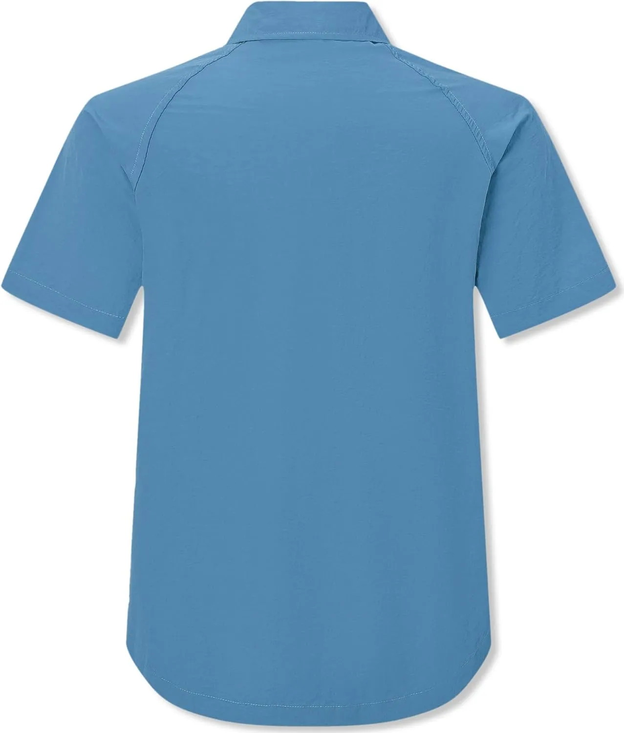 Cromoncent Men's Western Snap Short Sleeve Shirt Casual Two Pockets Quick Dry Waterproof Work Shirts