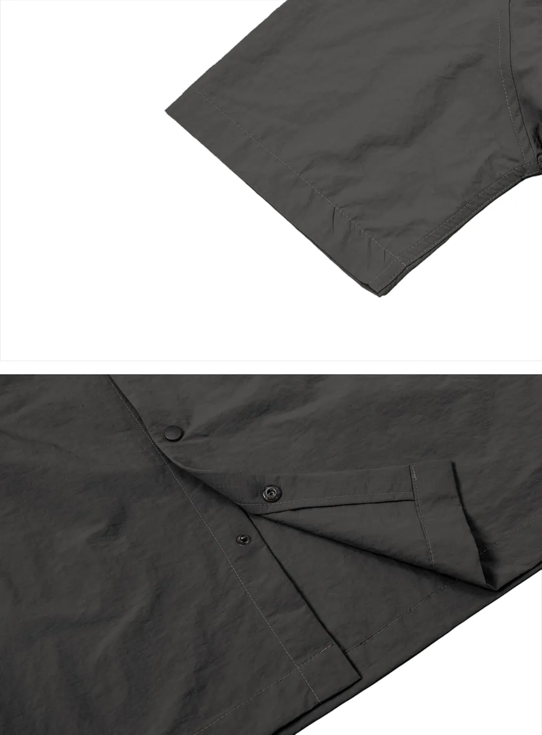 Cromoncent Men's Western Snap Short Sleeve Shirt Casual Two Pockets Quick Dry Waterproof Work Shirts