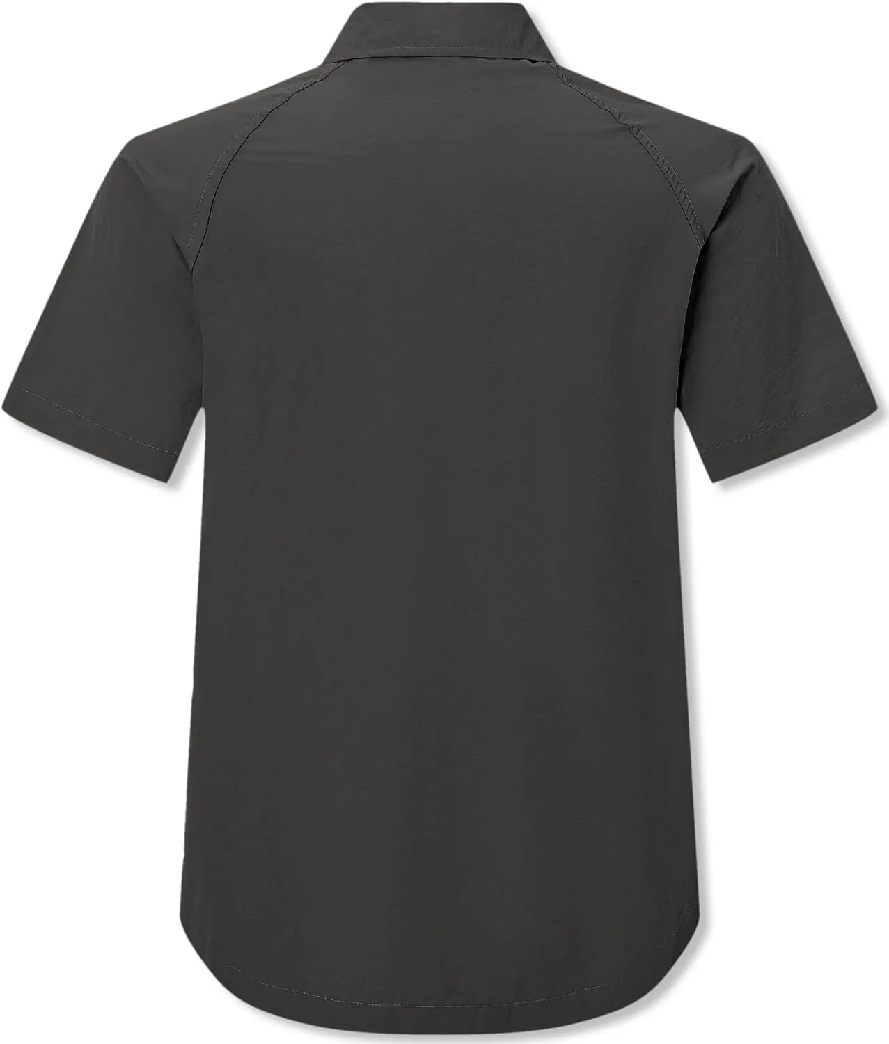 Cromoncent Men's Western Snap Short Sleeve Shirt Casual Two Pockets Quick Dry Waterproof Work Shirts