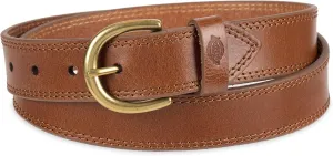 Dickies Women's Casual Leather Jean Workwear Belt with Round Harness Buckle