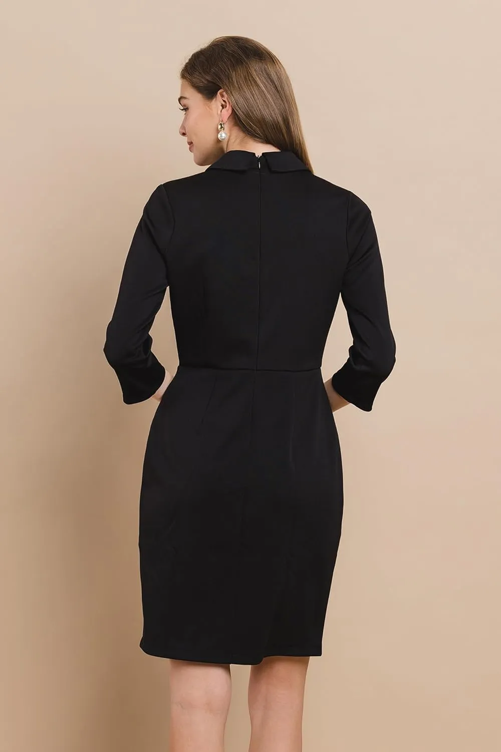 Double Buttons Blazer Style Scuba Mini Dress