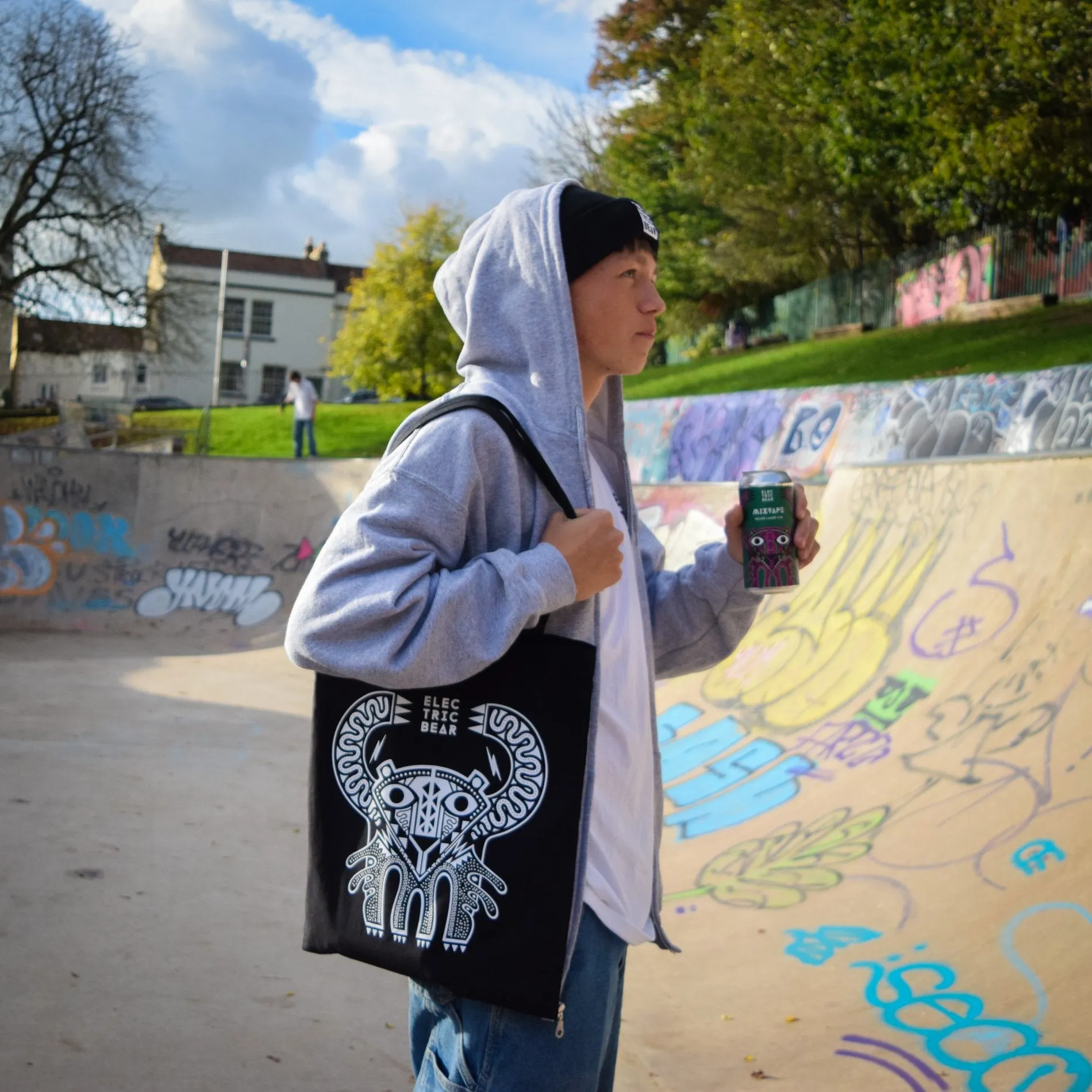 Electric Bear Tote Bag