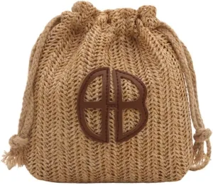 Elegant Summer Woven Straw Bag, Beach Small Straw Crossbody Bag for Women Girls 2024