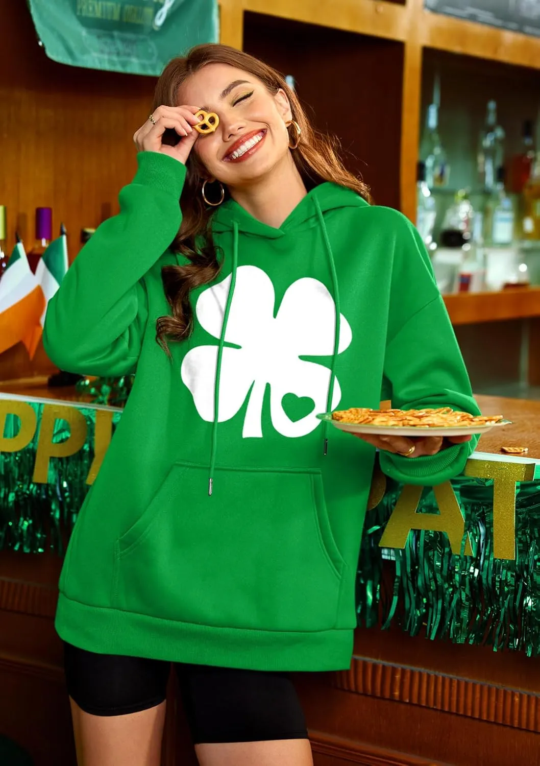 For G and PL Women's St. Patrick's Green Hoodie