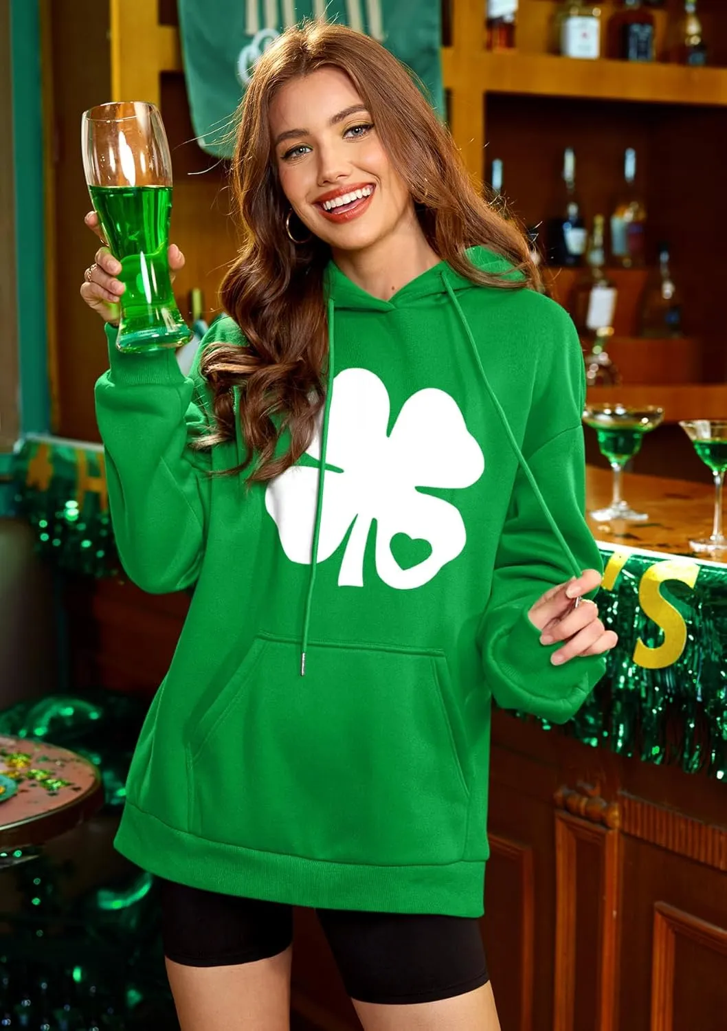 For G and PL Women's St. Patrick's Green Hoodie