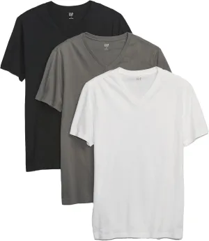 GAP Men's 3-Pack Short Sleeve V-Neck Tee T-Shirt