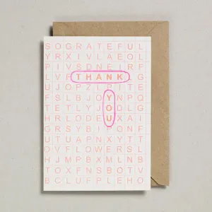 Grid Thank You Card