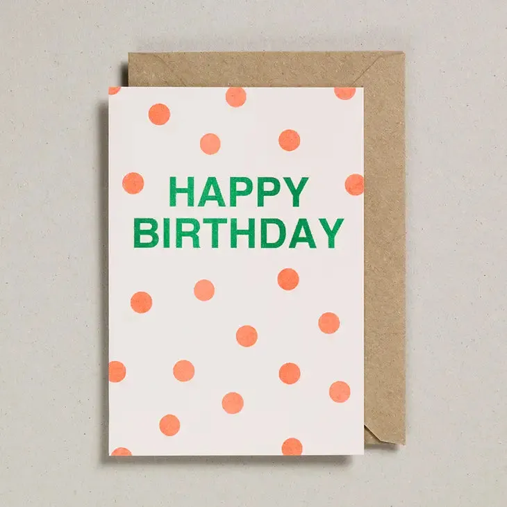 Happy Birthday Riso Card (Dots)
