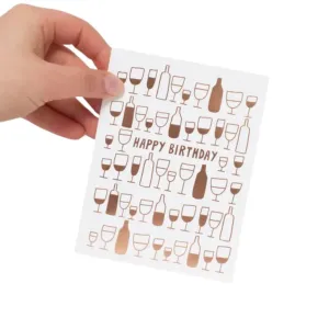 Happy Birthday Wine Glasses Card