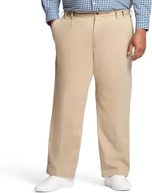 IZOD Men's Big and Tall Performance Stretch Flat Front Pant