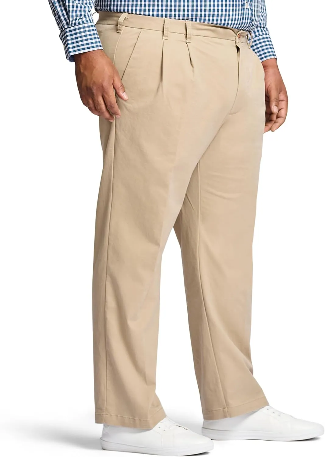 IZOD Men's Big and Tall Performance Stretch Flat Front Pant