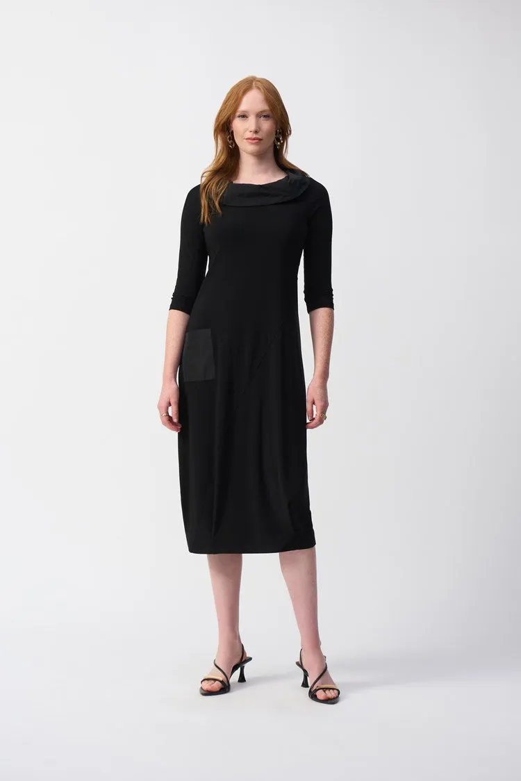 Joseph Ribkoff Black Silky Knit Cocoon Dress