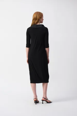 Joseph Ribkoff Black Silky Knit Cocoon Dress