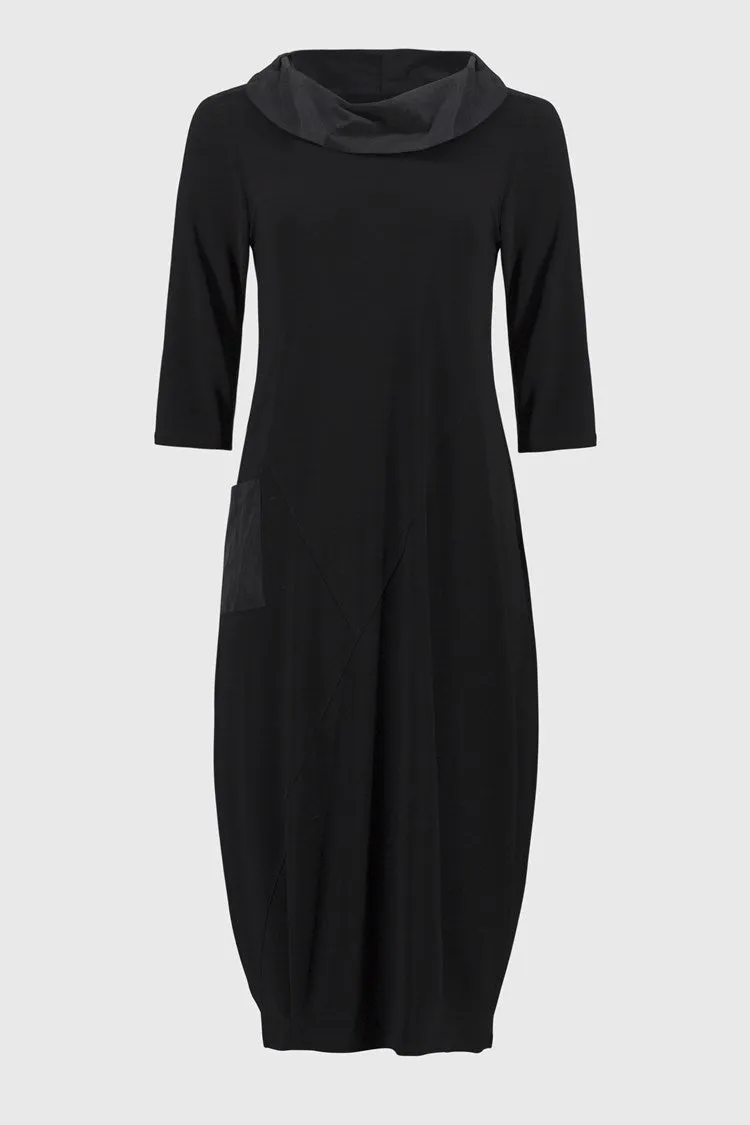 Joseph Ribkoff Black Silky Knit Cocoon Dress
