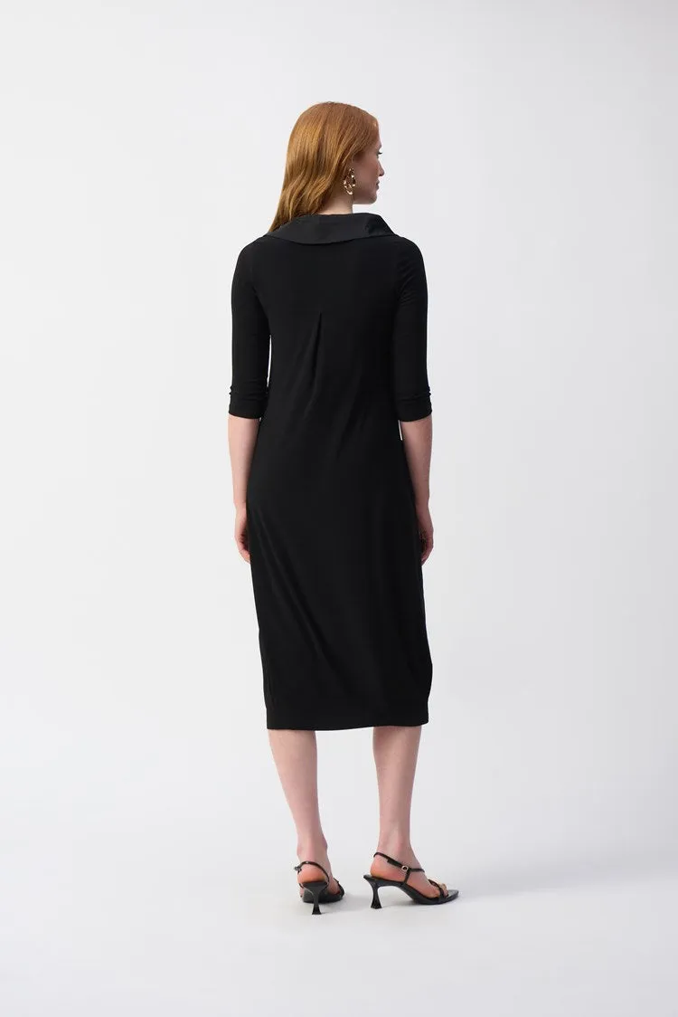 Joseph Ribkoff Black Silky Knit Cocoon Dress