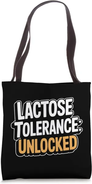 Lactose Tolerant Puns Humor for Dairy Lovers and Foodies Tote Bag