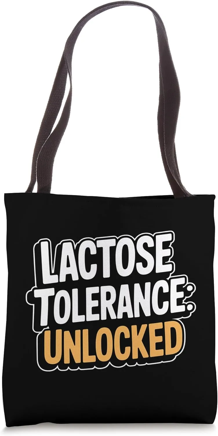 Lactose Tolerant Puns Humor for Dairy Lovers and Foodies Tote Bag