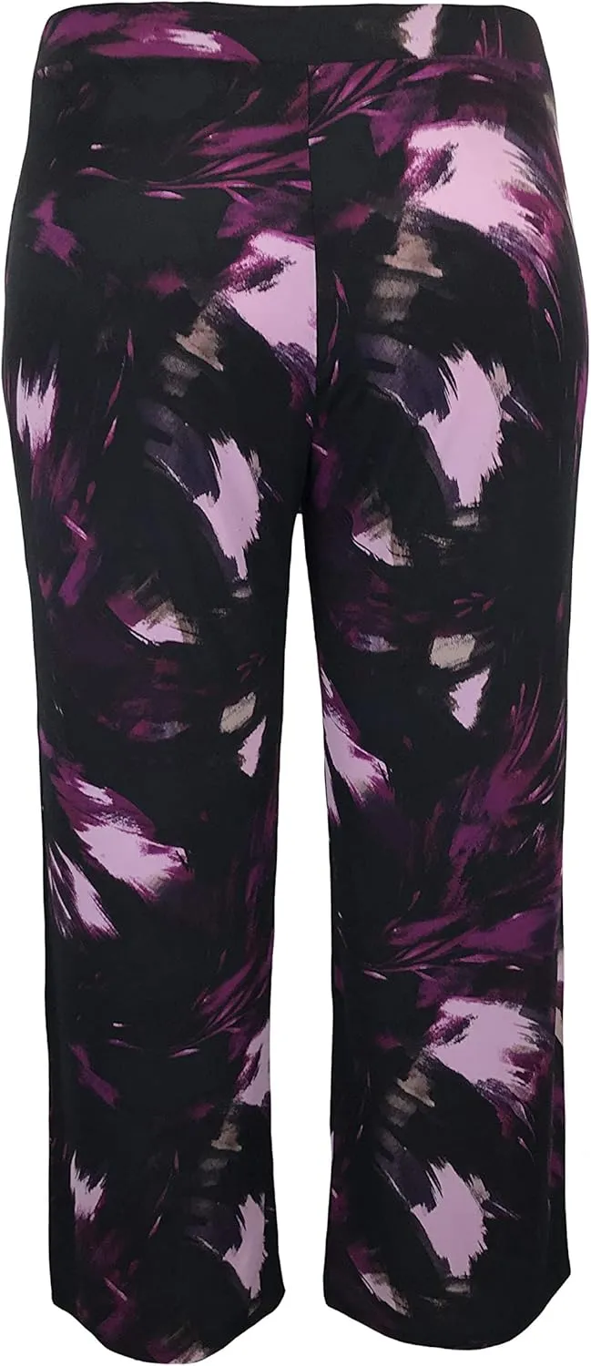 LEEBE Women and Plus Size Pull On ITY Knit Straight Wide Leg Pant (Small-5X)