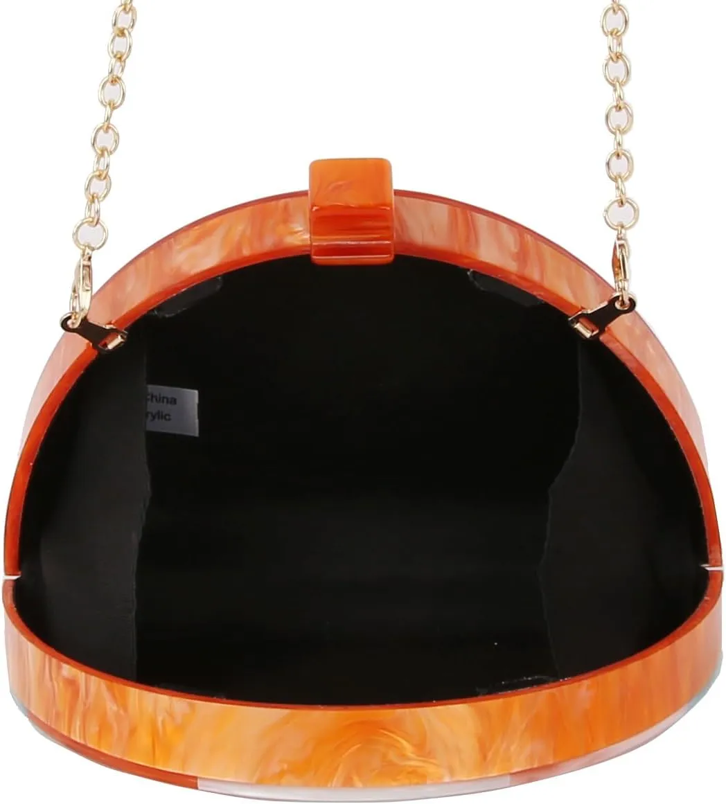 LM Multi Color Acrylic Clutch Wedding Evening Purse