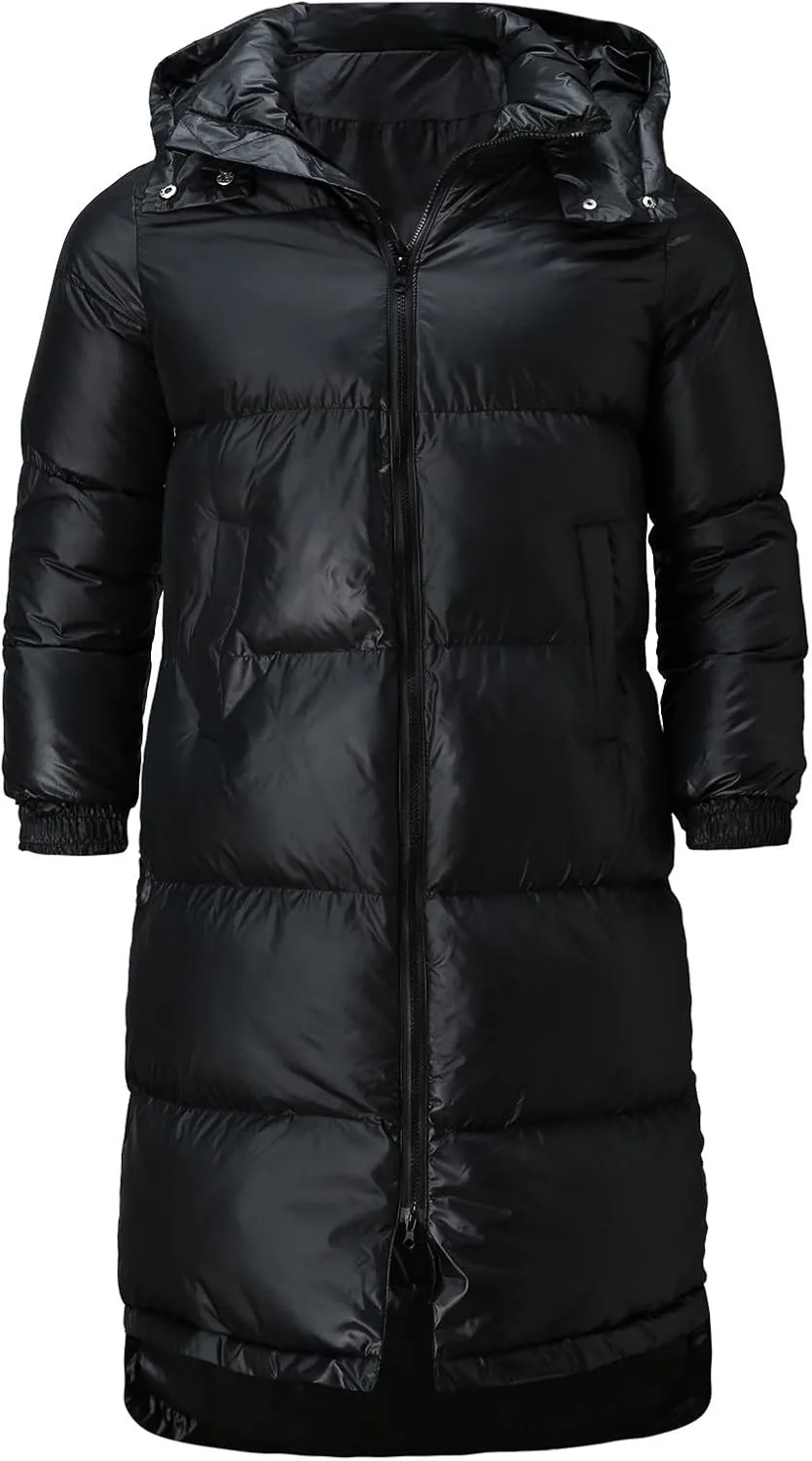 Men's Autumn And Winter Coat Jacket Large Size Solid Color Long Cotton Coat Padded Insulated Jackets for Men