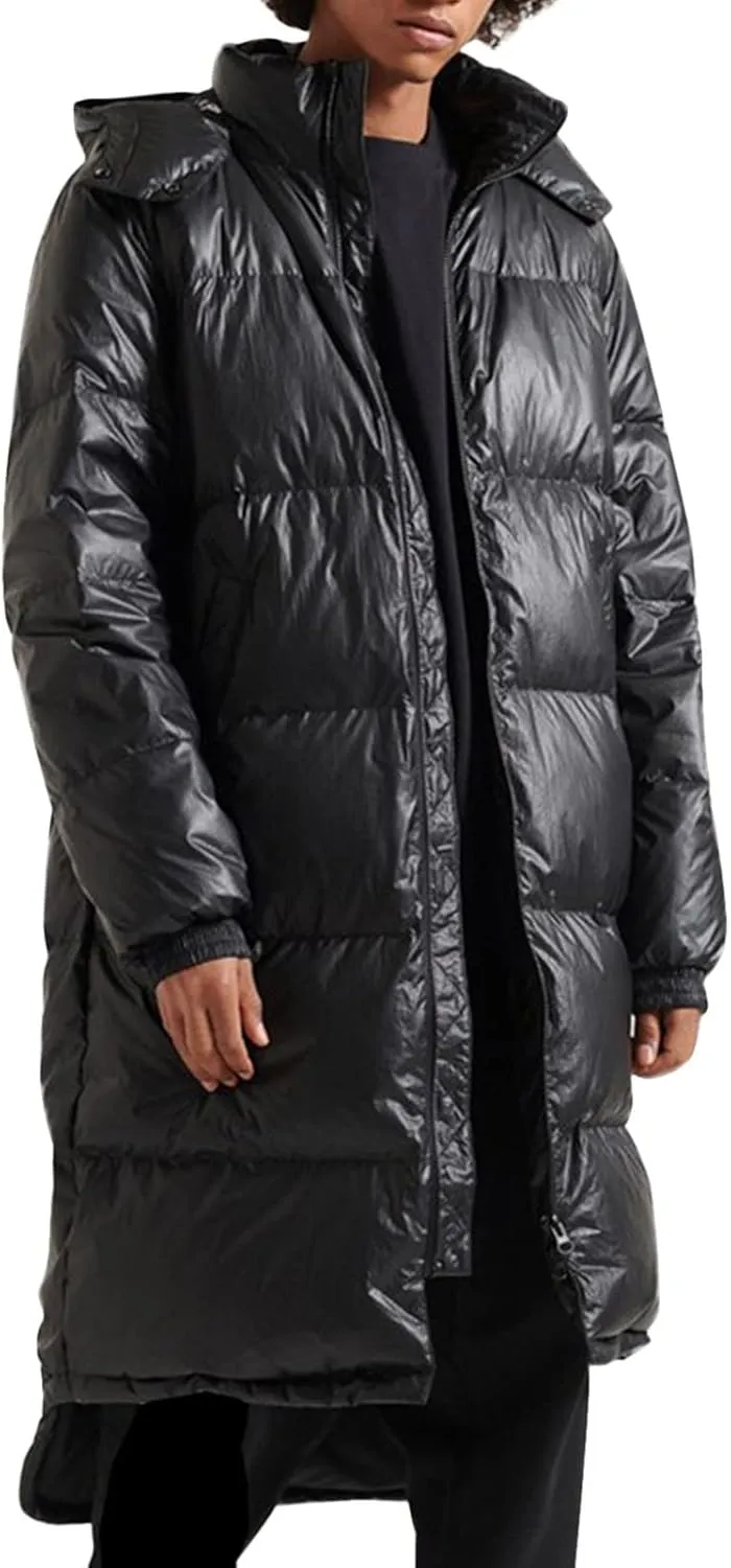 Men's Autumn And Winter Coat Jacket Large Size Solid Color Long Cotton Coat Padded Insulated Jackets for Men
